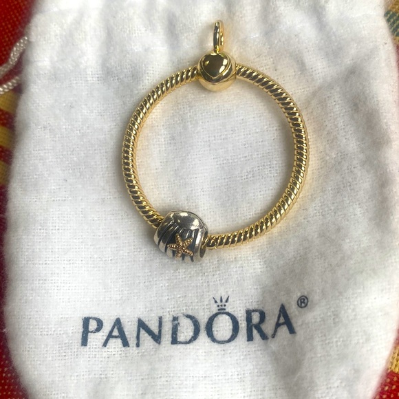 Pandora Jewelry Pandora Moments Gold Tone O Pendantcharm Holder